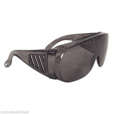 Chief Overspec Safety Glasses, Smoke Lens, 1 Lot of 10 Pair, Radians 360S
